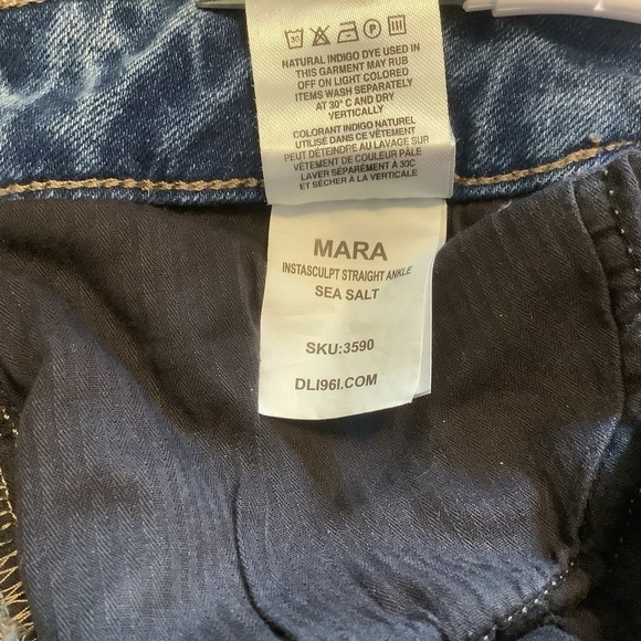 DL1961 Mara Instasculpt Straight Ankle Jeans - Sea Salt Wash Waist Size 26 - Picture 5 of 8